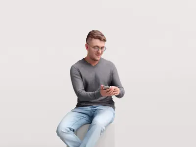 Humano 12- Collection 2204 - STANDING PEOPLE - 12 x 3D models  3D model