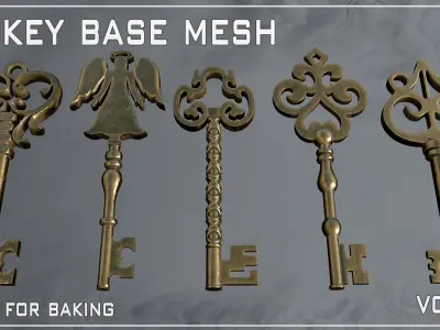 10 Key BaseMesh - VOL 04 Low-poly 3D model
