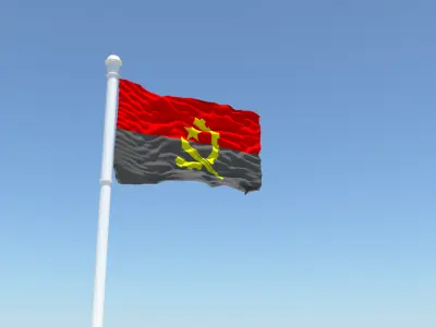 Angola Flag 3D model