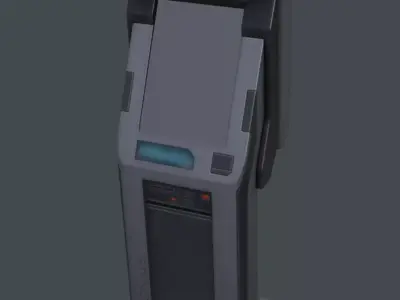 Futuristic stylized console Low-poly 3D model