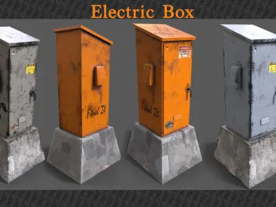 City Props Low Poly vol 1 Low-poly 3D model