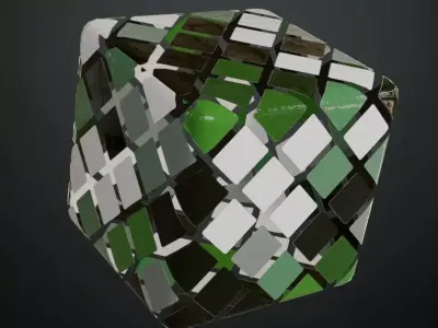 Greenish Glass Window Transparent PBR Seamless Texture