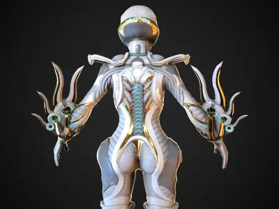 Cyborg M series Low-poly 3D model