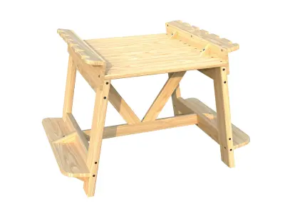 Rifle rack table Low-poly 3D model