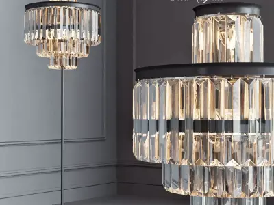 RH 1920S Odeon Clear Glass  3D model