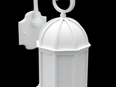Light fixture wall hung lantern light 3D model