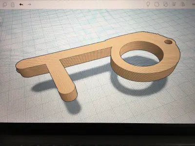 Touchless key 3D print model