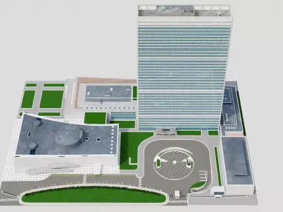 Headquarters Of The United Nations Building 3D model
