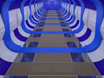 Sci Fi Corridor  3D model 17