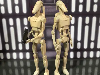 Battle droid b1 series Star Wars vintage toy kenner 3D print model