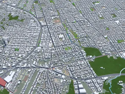 Grande Sao Luis Brazil 55km AI Low-poly 3D model
