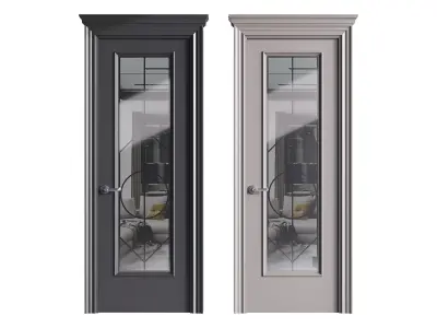 Modern entrance door 68 3D model