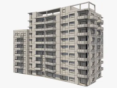 Apartment Building 7 3D model
