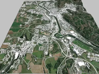 Cityscape Karlovy Vary Czech Republic 3D model