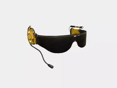 SciFi Glasses D08 Yellow Dirt - Character Design Fashion Low-poly 3D model