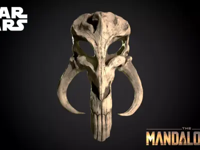 Mythosaur Skull Pendant - Mandalorian Symbol Ready for 3d print 3D print model