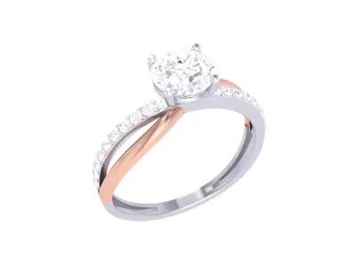  Women Ring MTL 3dm STL OBJ FBX Details 3D print model 60