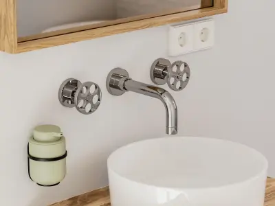 Bathroom Faucet Chrome 3D model