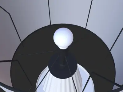 Table Lamp Low-poly 3D model 2
