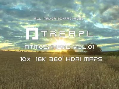 10X HDRI SKIES TREAPL ATMOSPHERE VOL01 -  BUNDLE - 360 SKIES  Texture