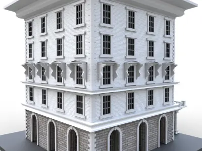 NYC Building 5 - PBR Low-poly 3D model