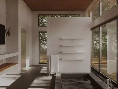 Hotel bathroom with little pool Free 3D model