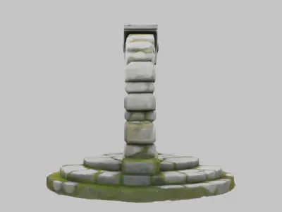 Mystical Stone Portal 3D Model Low-poly 3D model