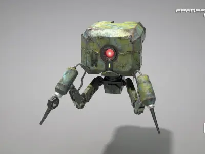 Dron01 robot Low-poly 3D model
