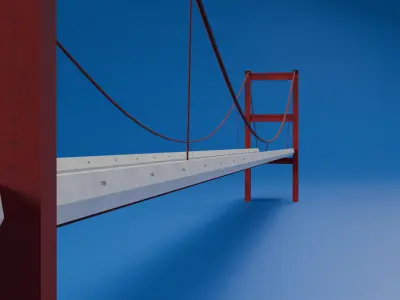 Low Poly Bridge  Game-Ready 3D Model  Low-poly 3D model