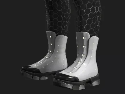 Sci Fi Cyber Clothing Low-poly 3D model