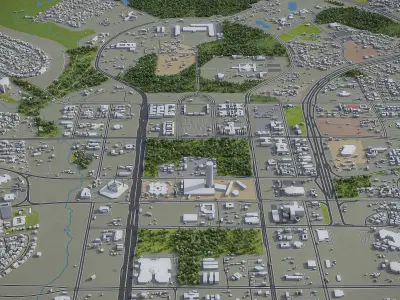 Abuja - City 3D Model Low-poly 3D model