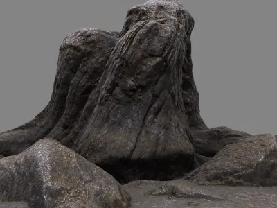 mountain rock 3D model buy
