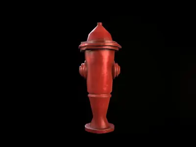 Fire Hydrant Low-poly 3D model