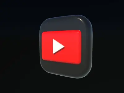 youtube icon  3D model
