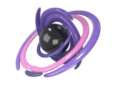 Cartoon Black Hole v1 003 Low-poly 3D model
