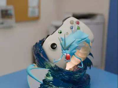 Gyarados Controller Stand 3D print model