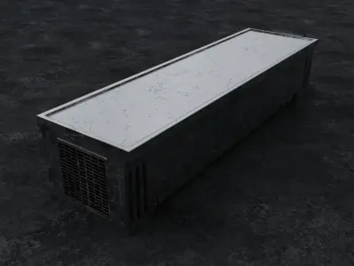 sci-fi desk Low-poly 3D model