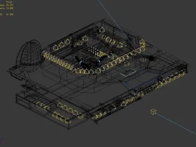 Spaceship - indoor - floor 01 3D model