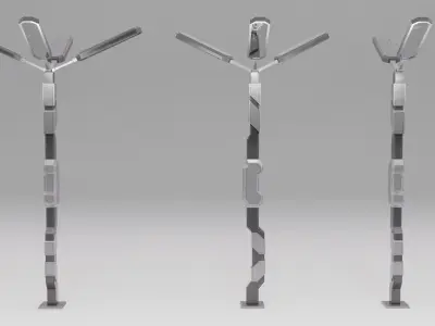 Game Ready Sci Fi Lights Pack Low-poly 3D model