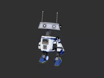 robot blue 3D print model