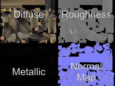 Scaly Alien Creature model pack Low-poly 3D model