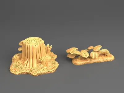 Enchanted Forest 3D Model Set 3D print model