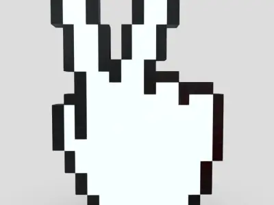 Cursor Hand 7 Low-poly 3D model