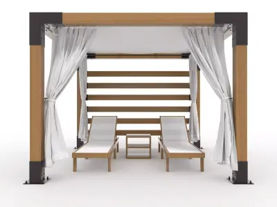 Poolside Cabana 17 3D model