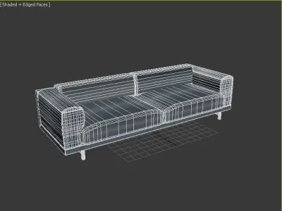 MUUTO Rest Sofa larg 3D model