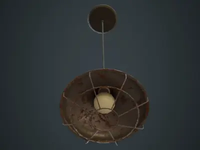 Hanging Lamp 1D Low-poly 3D model