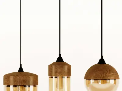 Glass Nordic Modern Pendant Lamp-vol01 3D model