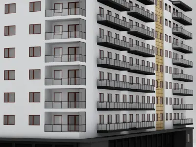 Apartment building 3D model