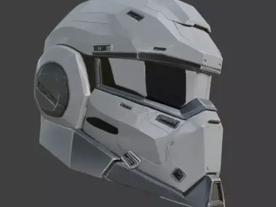 SciFi Helmet 3D model