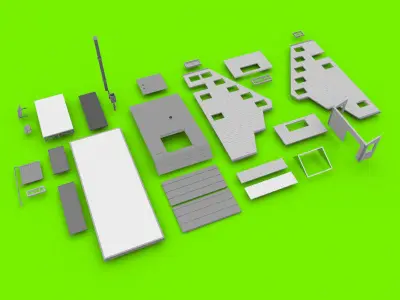 HO scale Workshop model 1 87 scale for railway diorama 3d print  3D print model